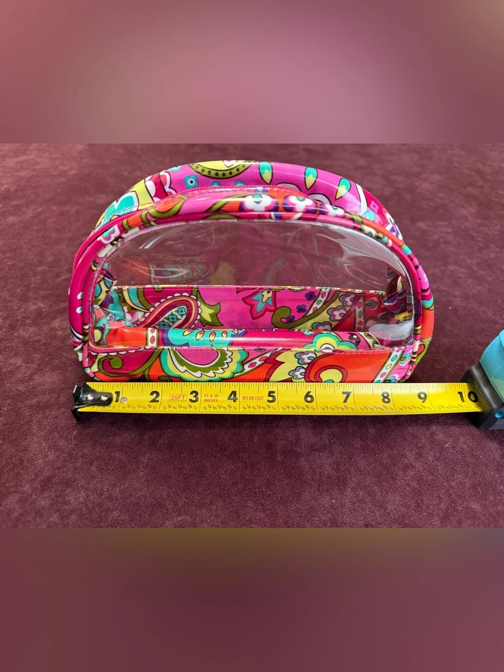 Vera Bradley Clear Cosmetic Duo in Pink Swirls
